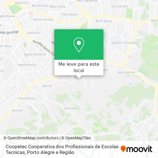 Coopetec Cooperativa dos Profissionais de Escolas Tecnicas mapa