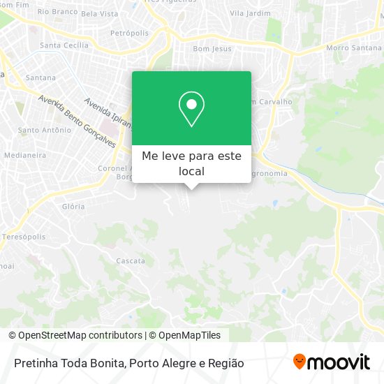 Pretinha Toda Bonita mapa