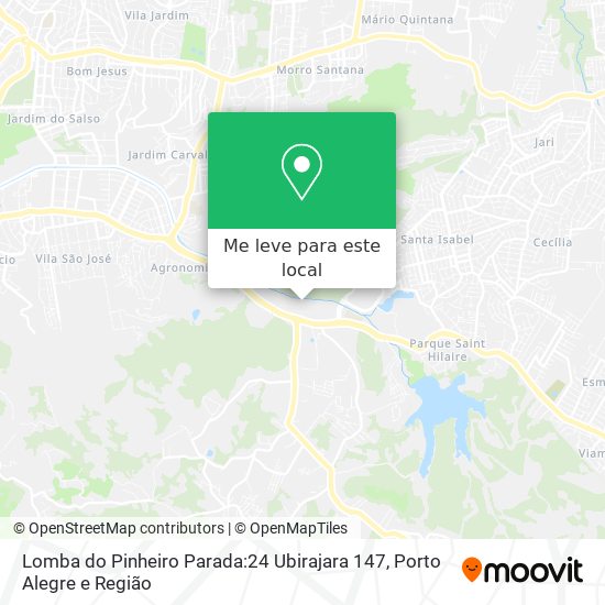 Lomba do Pinheiro Parada:24 Ubirajara 147 mapa
