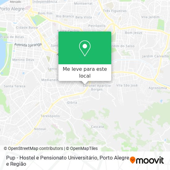 Pup - Hostel e Pensionato Universitário mapa