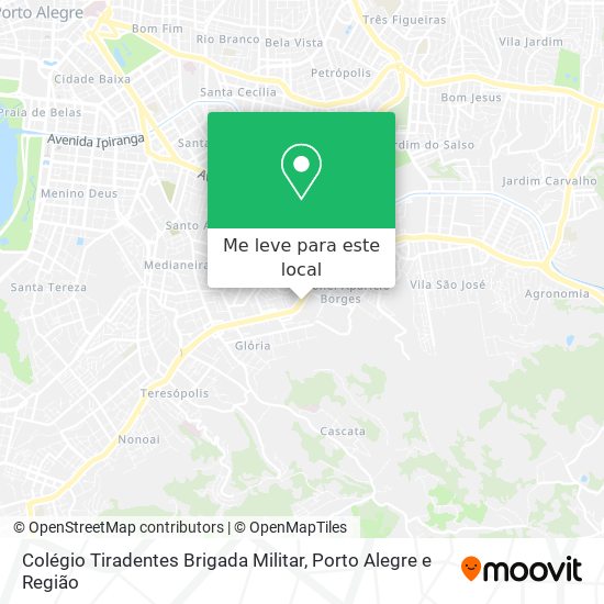 Colégio Tiradentes Brigada Militar mapa