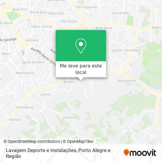 Lavagem Deporte e Instalações mapa