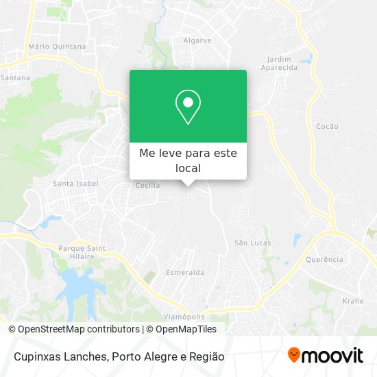 Cupinxas Lanches mapa