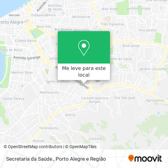 Secretaria da Saúde. mapa
