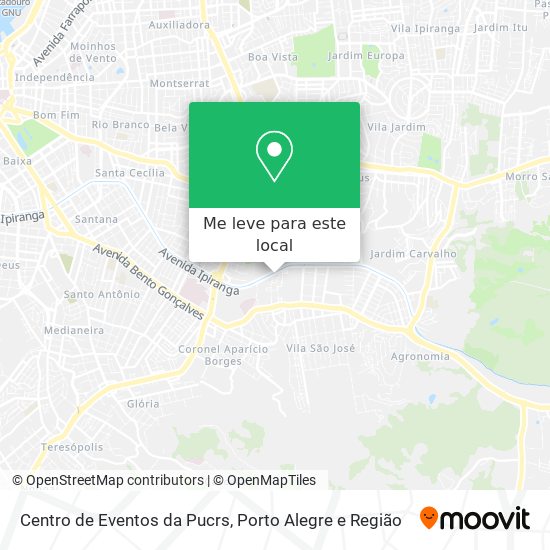 Centro de Eventos da Pucrs mapa