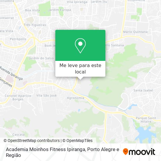 Academia Moinhos Fitness Ipiranga mapa