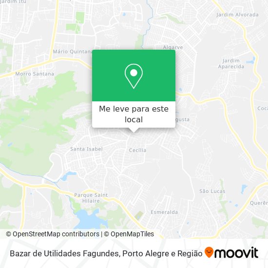 Bazar de Utilidades Fagundes mapa