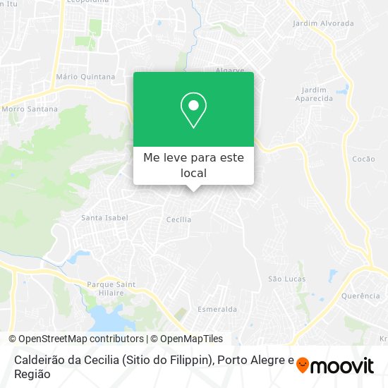 Caldeirão da Cecilia (Sitio do Filippin) mapa
