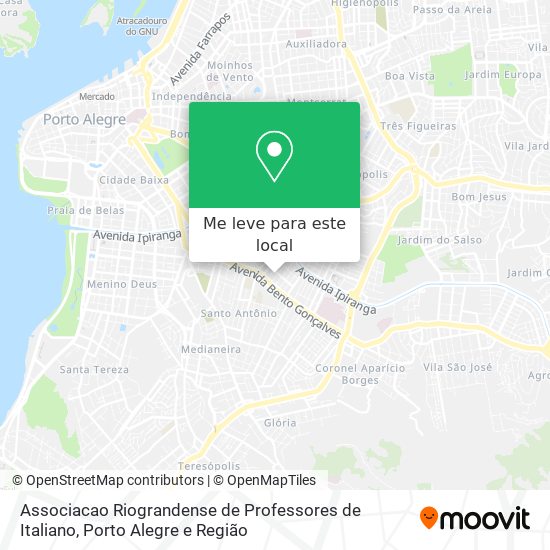 Associacao Riograndense de Professores de Italiano mapa