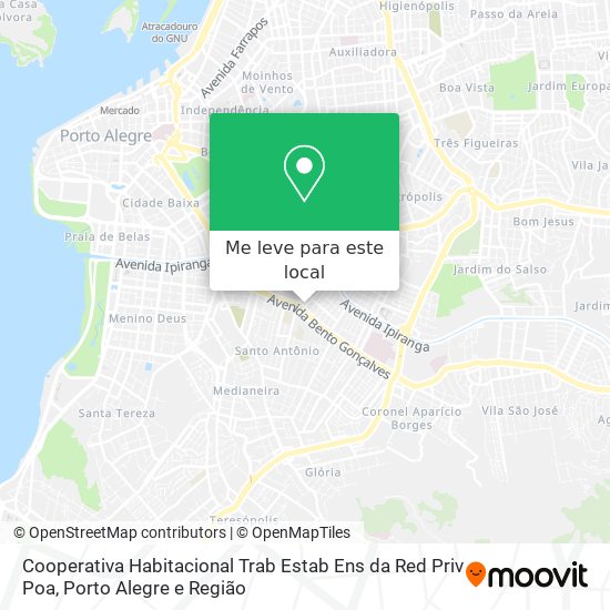 Cooperativa Habitacional Trab Estab Ens da Red Priv Poa mapa