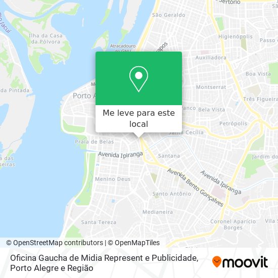 Oficina Gaucha de Midia Represent e Publicidade mapa