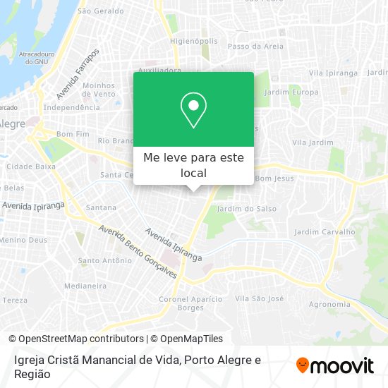 Igreja Cristã Manancial de Vida mapa