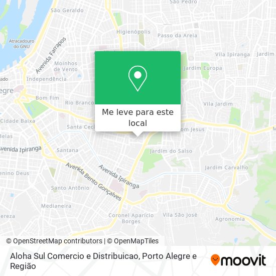 Aloha Sul Comercio e Distribuicao mapa