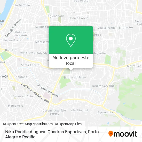 Nika Paddle Alugueis Quadras Esportivas mapa