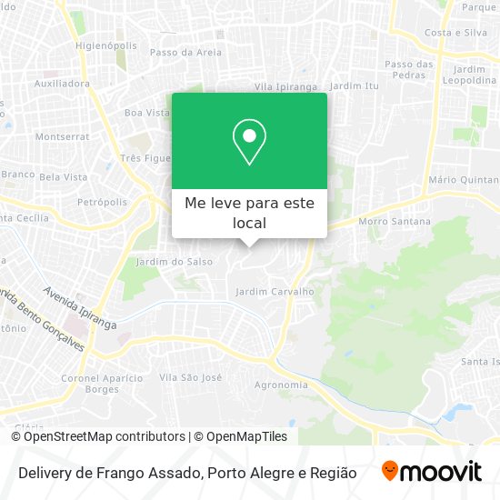 Delivery de Frango Assado mapa