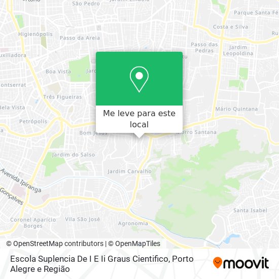 Escola Suplencia De I E Ii Graus Cientifico mapa