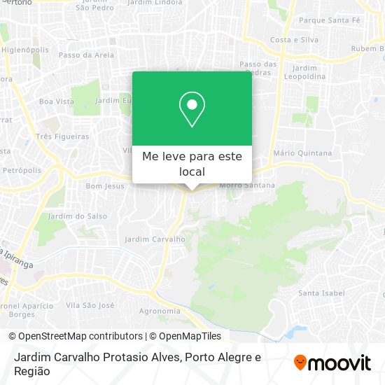 Jardim Carvalho Protasio Alves mapa