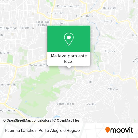 Fabinha Lanches mapa