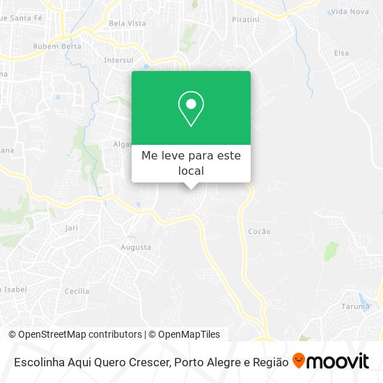 Escolinha Aqui Quero Crescer mapa