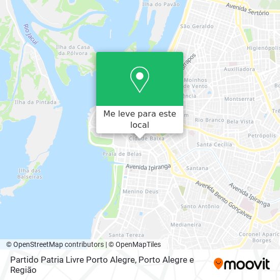 Partido Patria Livre Porto Alegre mapa