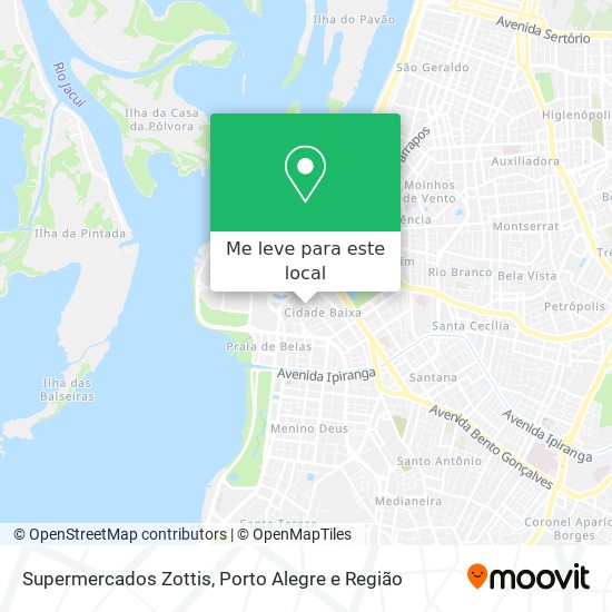 Supermercados Zottis mapa