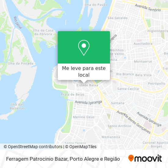 Ferragem Patrocinio Bazar mapa