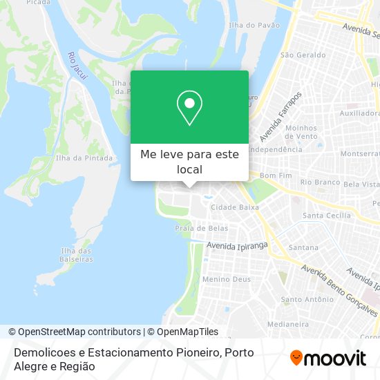 Demolicoes e Estacionamento Pioneiro mapa