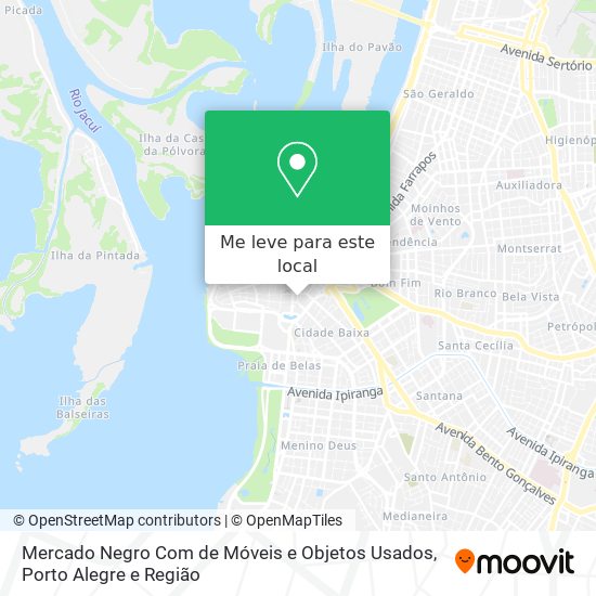 Mercado Negro Com de Móveis e Objetos Usados mapa