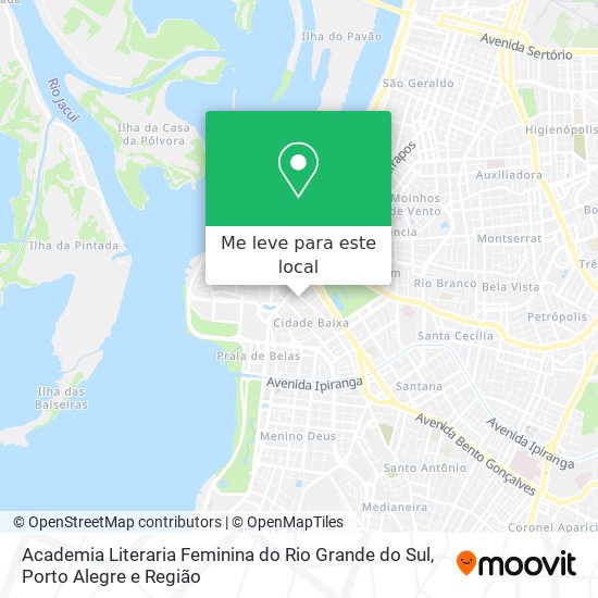 Academia Literaria Feminina do Rio Grande do Sul mapa