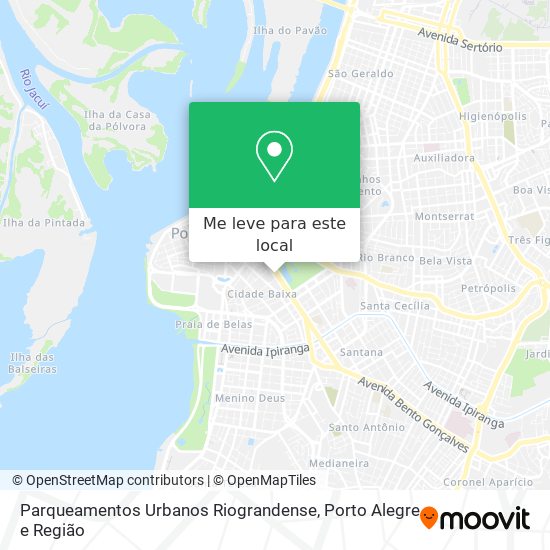 Parqueamentos Urbanos Riograndense mapa