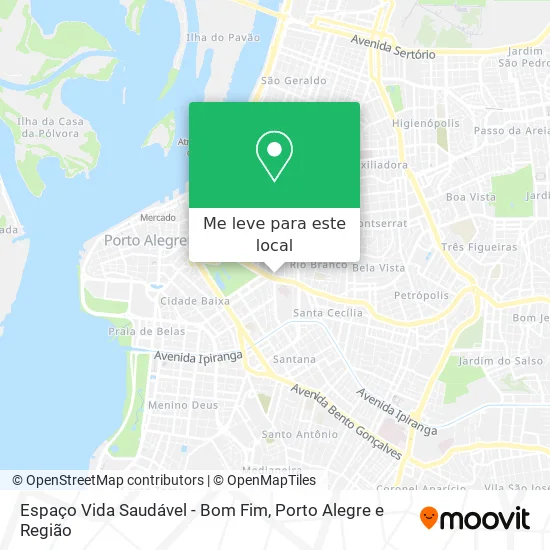 Espaço Vida Saudável - Bom Fim mapa