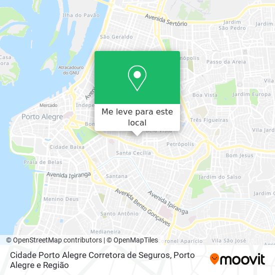 Cidade Porto Alegre Corretora de Seguros mapa