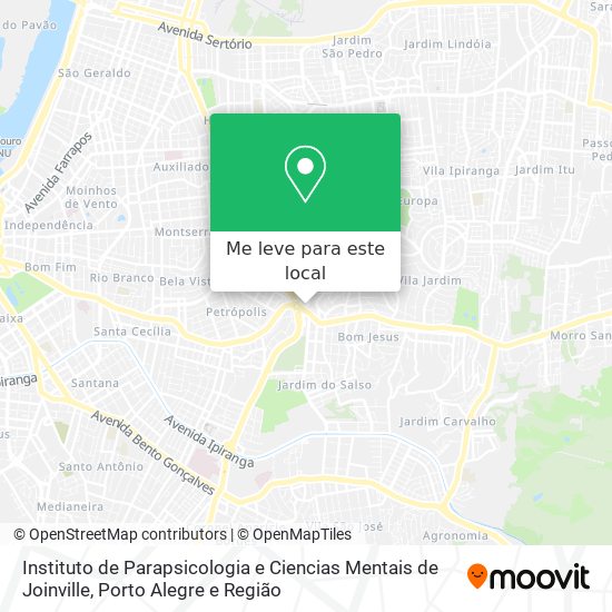 Instituto de Parapsicologia e Ciencias Mentais de Joinville mapa