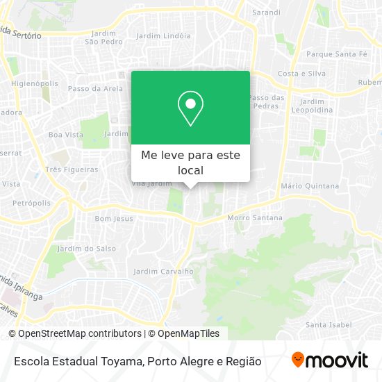 Escola Estadual Toyama mapa