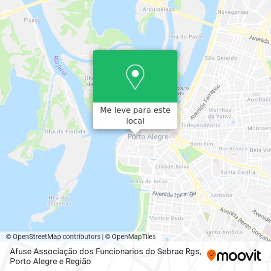 Afuse Associação dos Funcionarios do Sebrae Rgs mapa