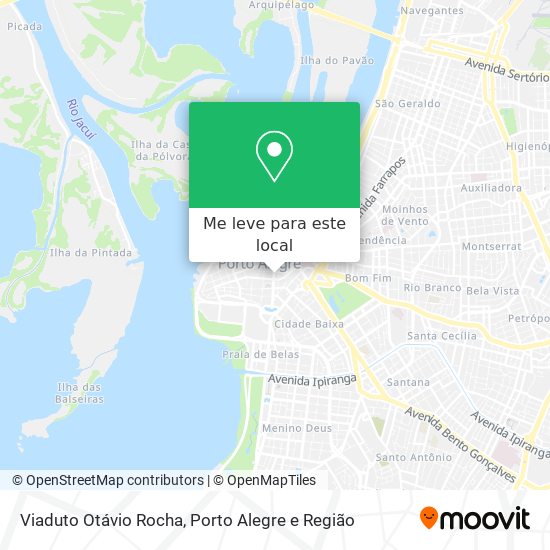 Viaduto Otávio Rocha mapa