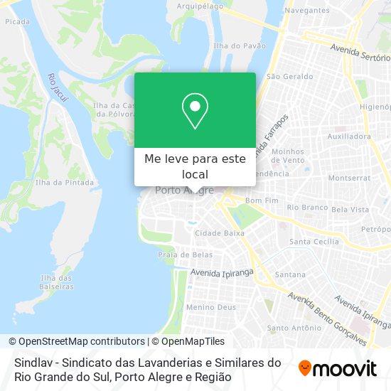 Sindlav - Sindicato das Lavanderias e Similares do Rio Grande do Sul mapa