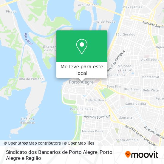 Sindicato dos Bancarios de Porto Alegre mapa