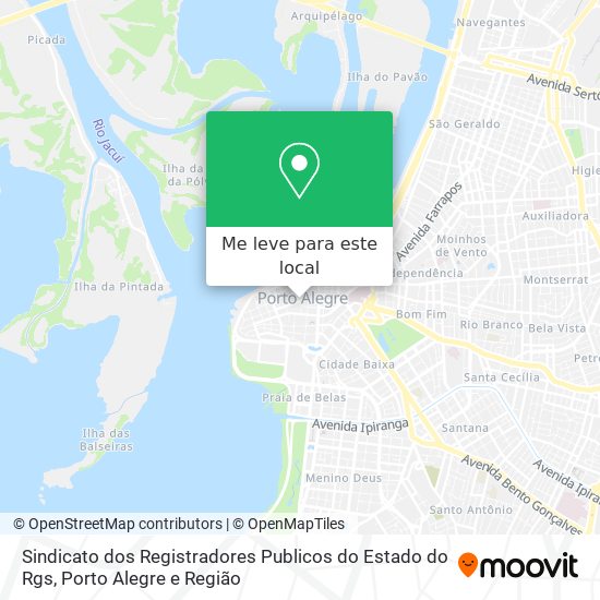 Sindicato dos Registradores Publicos do Estado do Rgs mapa