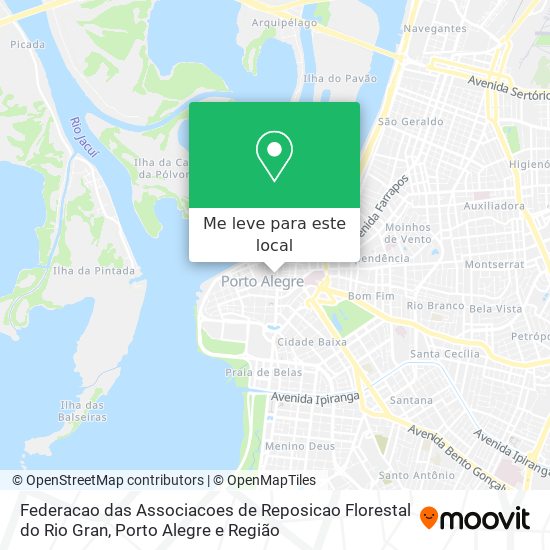 Federacao das Associacoes de Reposicao Florestal do Rio Gran mapa