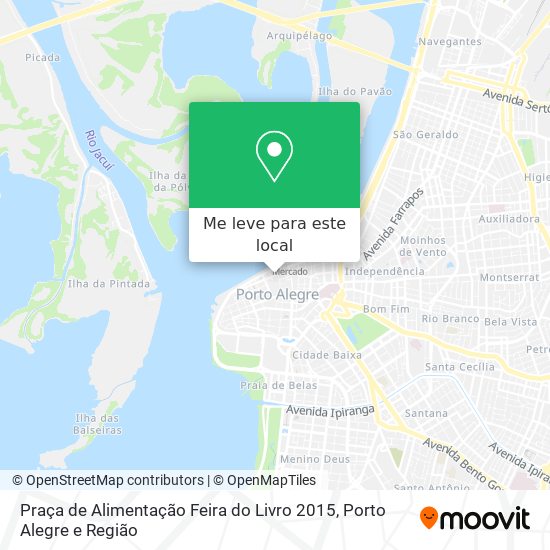 Praça de Alimentação Feira do Livro 2015 mapa