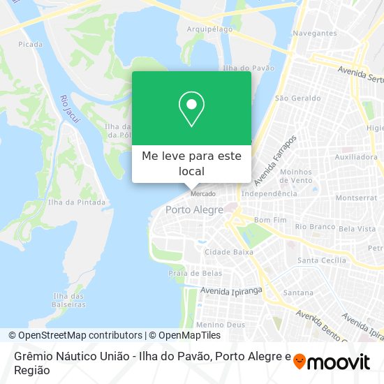 Grêmio Náutico União - Ilha do Pavão mapa