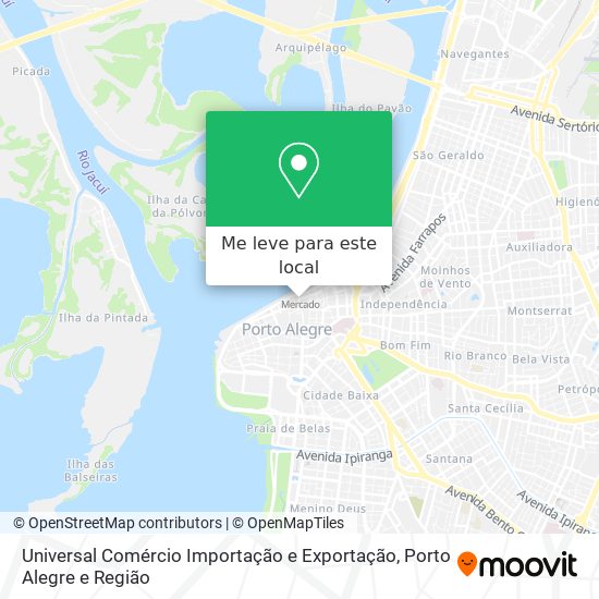 Universal Comércio Importação e Exportação mapa