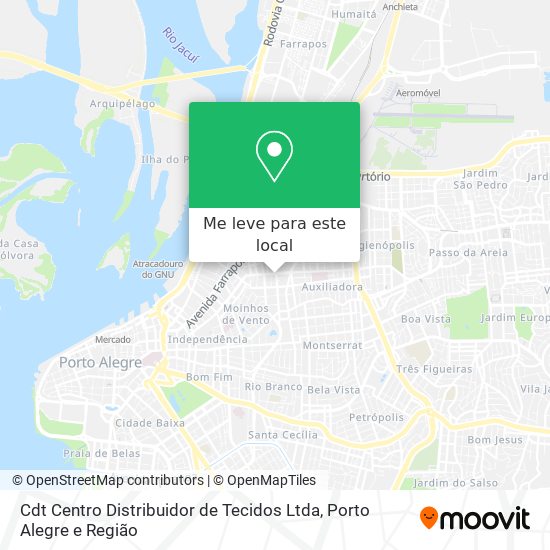 Cdt Centro Distribuidor de Tecidos Ltda mapa