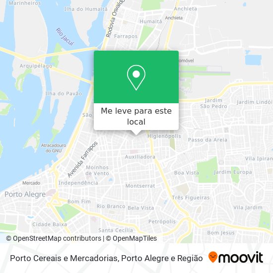 Porto Cereais e Mercadorias mapa