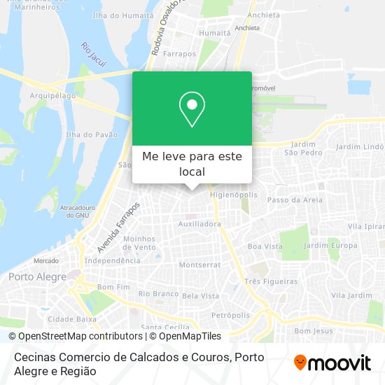 Cecinas Comercio de Calcados e Couros mapa