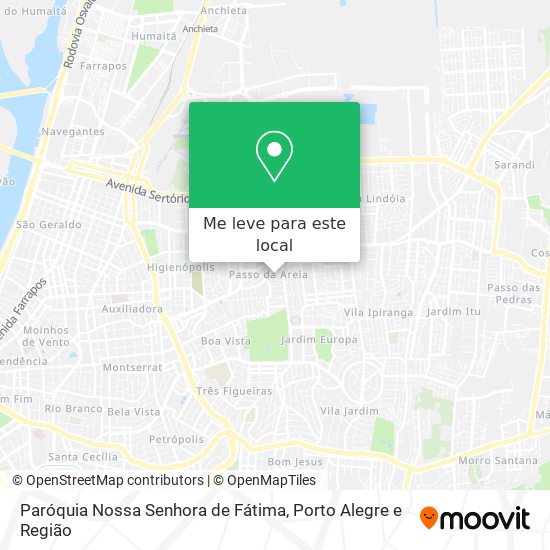 Paróquia Nossa Senhora de Fátima mapa