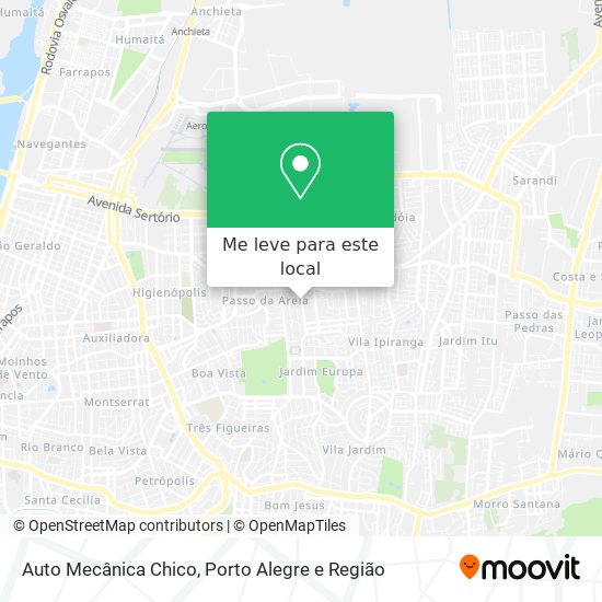 Auto Mecânica Chico mapa