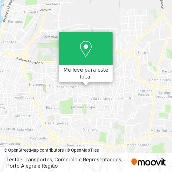 Testa - Transportes, Comercio e Representacoes mapa