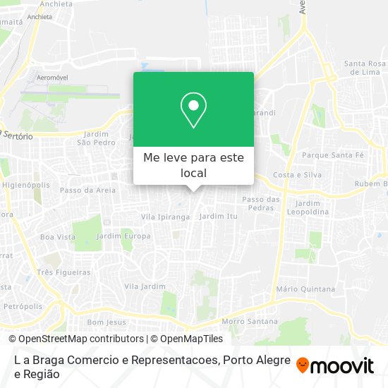 L a Braga Comercio e Representacoes mapa